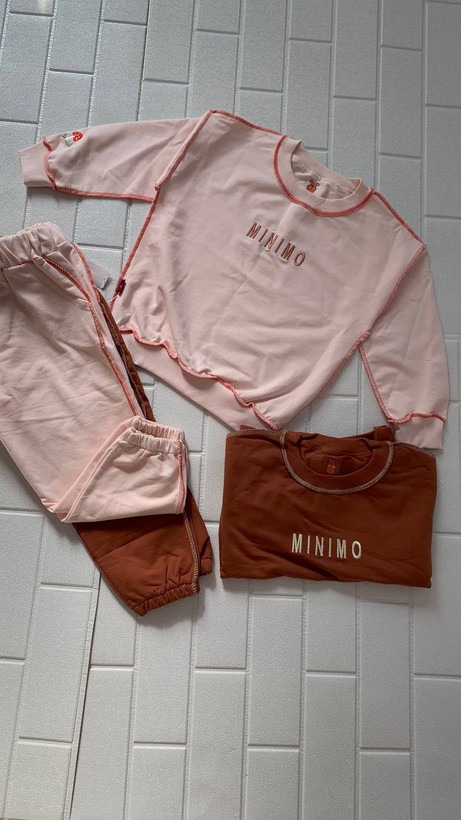 ست بلوز شلوار بچه گانه پنبه دورس دونخ دوخت معکوس