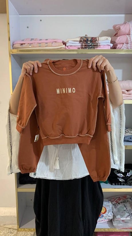 ست بلوز شلوار بچه گانه پنبه دورس دونخ دوخت معکوس