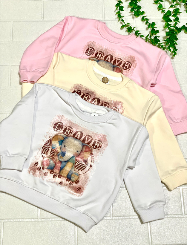 بلوز بچه گانه دورس سه نخ لاکرادار طرح فیل