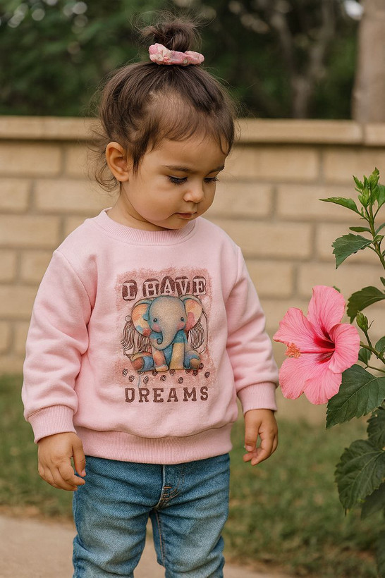 بلوز بچه گانه دورس سه نخ لاکرادار طرح فیل