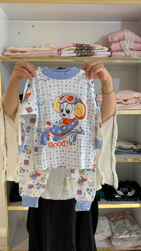 بلوز شلوار نخپنبه بچه گانه