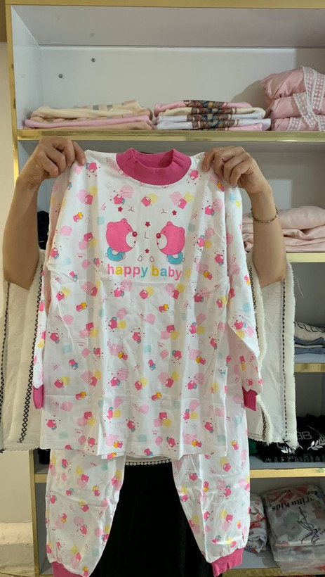 ست بلوز شلوار بچه گانه راحتی با جنس نخپنبه