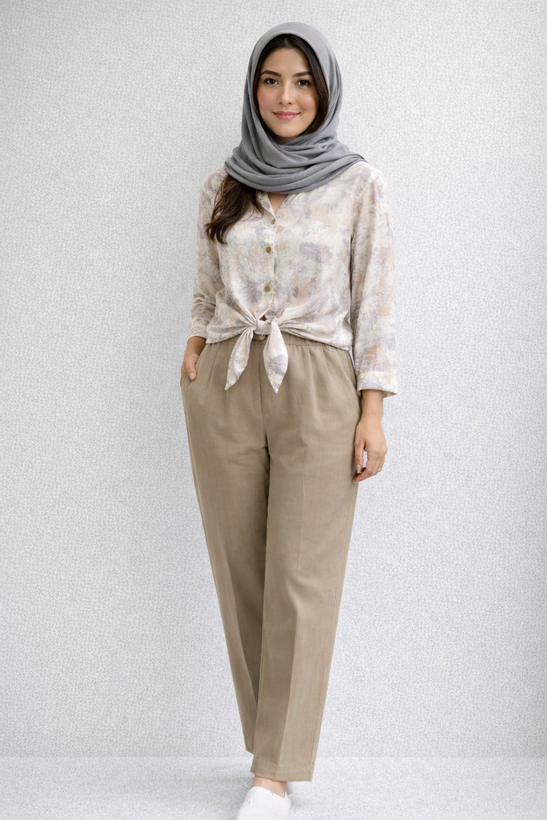 شلوار مجلسی لینن کنفی راسته