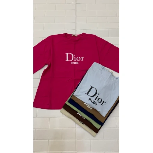 تیشرت زنانه نخ پنبه باکسی dior